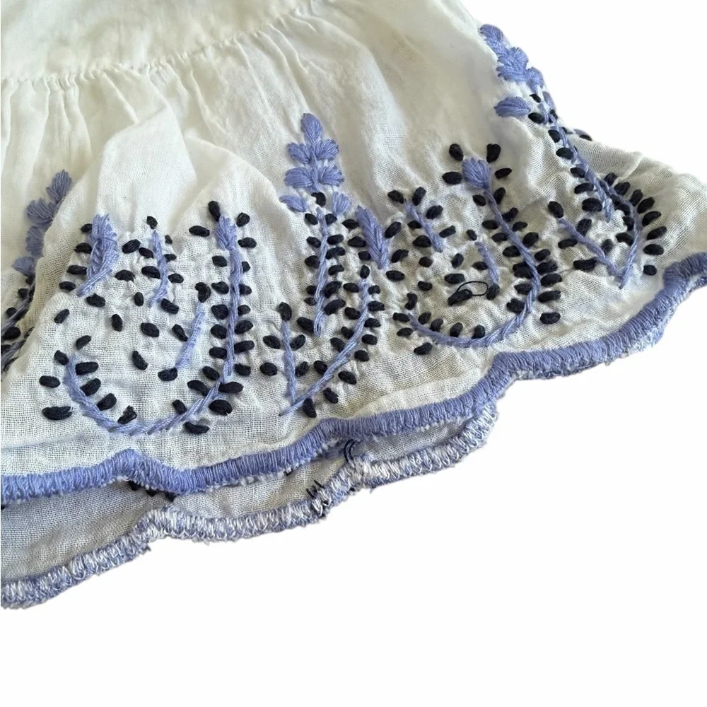 Raga GIRLS lined embroidered skirt white with lilac NWOT - Picture 2 of 4